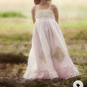 Well Dressed Wolf Toddler Girl’s Pink Dress with Lace Details